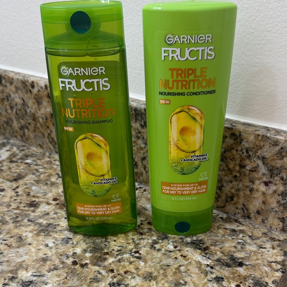 NWT Garnier Fructis Triple Nutrition Hair Care Set - shampoo conditioner